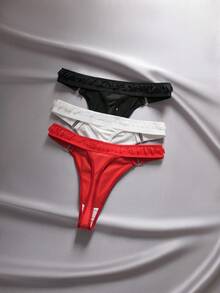 3-Pack Comfortable Minimalist Mid-Rise Women's Panties - Multicolor - View 2