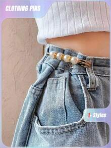 4pcs/Set Aluminum Alloy Waist Buckle & Pin Set, Modern Rhinestone & Butterfly Decor Waist Accessory Set For Household Valentine's Day, Valentines Wedding, Birthday,Wedding Items,Brooch - Multicolor - View 8