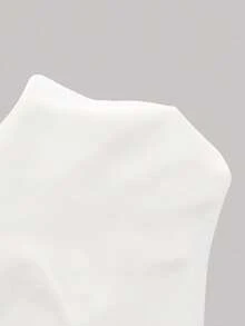 GlowEve 3D立体花卉装饰圆领白色休闲百搭短袖T恤 - 白色 - 查看 7