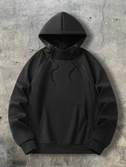 Manfinity Hypemode Men's Casual Zip-Up Hoodie Sweatshirt