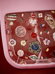 FanGlow HARRY POTTER X SHEIN 1pc 38ml Pink Full-Screen Flower-Shaped Candy Cake Spray Bottle, Equipped With A Silicone Protective Cover And A Rainbow Star Hagrid Cake Combo Keychain, Is Convenient To Carry And Suitable For Travel Use. - Pink - View 4