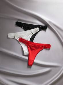 3-Pack Comfortable Minimalist Mid-Rise Women's Panties - Multicolor - View 1