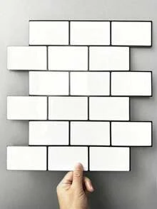 10/20 Sheets Kitchen Backsplash 3D Glossy Subway Peel And Stick Wall Tile Sticker Wallpaper - Multicolor - View 21