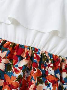 SHEIN 女嬰女童細肩帶洋裝，休閒百搭，甜美可愛，適合夏季休閒外出及其他場合 - 彩色 - 查看 4