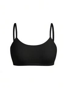 Ocili Women's Comfortable Cotton Rib Knit Bra - Black - View 8