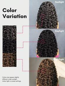 QUICK WEAR 9am Hair Store 即戴即用半假发，预造型卷发棒卷曲/蓬松直发，灵活贴合，三合一半假发，带抽绳，自然发际线，无缝设计，新手友好，即戴即用，无需胶水，真人发假发，预先拔毛发际线，180%密度，16-26英寸常规尺寸，自然色，未经加工的处女发，情人节真人发无蕾丝假发，自然无胶假发，适合浪漫约会，女士真人发假发 - SNatural - 查看 15