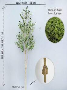 نبات زيتون اصطناعي طول 130-200 سم، أغصان عالية، أوراق بلاستيكية زخرفية، نبات اصطناعي للديكور المنزلي، عيد الحب، هدايا عيد الميلاد والتخرج - متعدد الألوان - مشاهدة 16