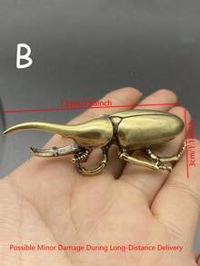 1 cái/3 cái Đồ trang trí để bàn bằng đồng thau giả cổ điển, Kẹp động vật nhỏ bằng đồng nguyên khối, Thú cưng trà, Đồ trang trí bằng đồng hình côn trùng Quà tặng tốt nhất - Đồng - Xem 10