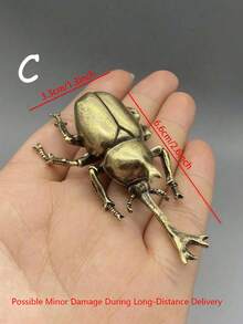 1 cái/3 cái Đồ trang trí để bàn bằng đồng thau giả cổ điển, Kẹp động vật nhỏ bằng đồng nguyên khối, Thú cưng trà, Đồ trang trí bằng đồng hình côn trùng Quà tặng tốt nhất - Đồng - Xem 3