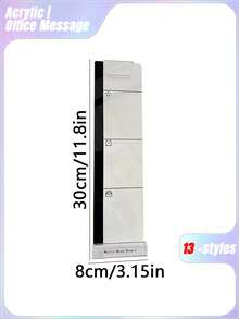 SHEIN 1pc Monitor Memo Board, Acrylic Material Computer Left/Right Side Rectangular Message Board, Transparent Monitor Side Panel Creative Desktop Memo Pad For Home Office Accessories Desktop Message Office Decor - Multicolor - View 2