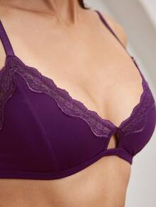 Ocili Áo ngực bơi thoải mái, đơn giản, mềm mại với hai lớp và không gọng, phù hợp cho phụ nữ. - Màu tím - Xem 7