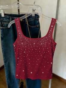 Resyla New Arrival Best-Selling Women's Print Contrast Striped Slim Fit Tank Top,A Great Gift For Friends - Multicolor - View 2