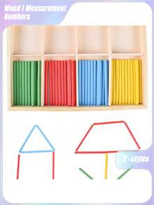 SHEIN 1pc Digital Symbol Game Number Rod Preschool Elementary School Addition Subtraction Arithmetic Number Rod Montessori Early Education Teaching Aid - Multicolor - View 6