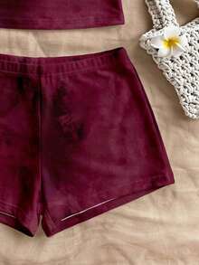 Soleia 女士休闲度假露背吊带短裤两件套，女士度假两件套，女士夏季套装，沙滩装，Y2K风格 - 彩色 - 查看 6