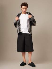 SHUZIA 男士黑色绒面革套脚乐福鞋 – 柔软鞋垫，简约便士带设计，轻松打造日常造型 - 黑色 - 查看 3