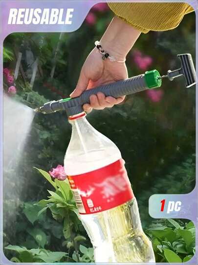 1개 조절 가능한 고압 에어 펌프 수동 분무기 음료 병 스프레이 헤드 노즐 원예 도구, 정원 도구, 정원용 원예 도구