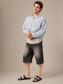 SHUZIA 男士双扣宽带软鞋垫优质人造革黑色拖鞋 – 舒适、简约、百搭，情人节之选 - 黑色 - 查看 5