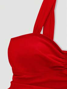 Swim Oasis 2026 New Red Casual Vacation One Piece Swimsuit - Red - View 3