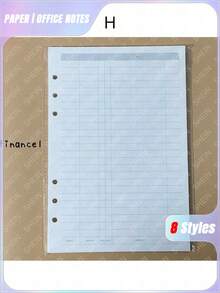 A5 45 Sheets Refill Papers,6 Holes Binder Notebook Inner Paper,Weekly/Monthly/Blank Planner Journal Notebook Parts - White - View 9