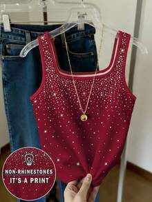 Resyla New Arrival Best-Selling Women's Print Contrast Striped Slim Fit Tank Top,A Great Gift For Friends - Multicolor - View 1