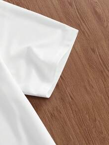 SWAVVY 男士字母菠萝印花圆领休闲短袖T恤 - 白色 - 查看 6