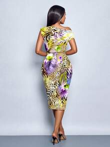 Women Midi Dresses - Multicolor 10 - View 8