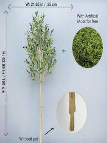 نبات زيتون اصطناعي طول 130-200 سم، أغصان عالية، أوراق بلاستيكية زخرفية، نبات اصطناعي للديكور المنزلي، عيد الحب، هدايا عيد الميلاد والتخرج - متعدد الألوان - مشاهدة 19