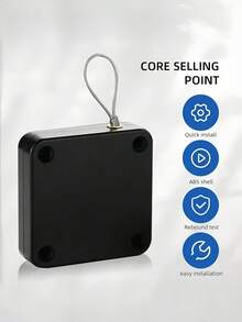 500/800/1000/1200G重力免钻自动闭门器，拉式缓冲绳式自动闭门器，黑白相间，家居装饰，家居必需品 - 彩色 - 查看 3