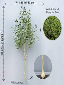 نبات زيتون اصطناعي طول 130-200 سم، أغصان عالية، أوراق بلاستيكية زخرفية، نبات اصطناعي للديكور المنزلي، عيد الحب، هدايا عيد الميلاد والتخرج - متعدد الألوان - مشاهدة 18