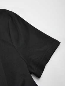 SHEIN ChillGRL Teen Girls Star Print Crew Neck T-Shirt And Olive Green Fashionable Cargo Pants Set - Army Green - View 8