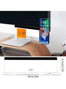 SHEIN 1pc Monitor Memo Board, Acrylic Material Computer Left/Right Side Rectangular Message Board, Transparent Monitor Side Panel Creative Desktop Memo Pad For Home Office Accessories Desktop Message Office Decor - Multicolor - View 12