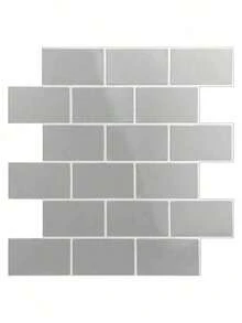 10/20 Sheets Kitchen Backsplash 3D Glossy Subway Peel And Stick Wall Tile Sticker Wallpaper - Multicolor - View 19