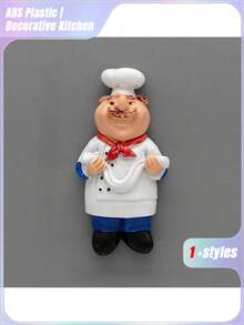 SHEIN 4-teiliges Set, Küchen-Chef-Kühlschrankmagnet, Cartoon-Kühlschrankmagnet, 3D-Magnetaufkleber, Kühlschrank-Dekoration, süße Artikel, Küchen-Dekorationsserie, Heimdekoration, Raumdekoration, Valentinstag Geburtstagsgeschenk, Valentinstag Hochzeit, Aufbewahrungsbehälter - Weiss - Übersicht 10