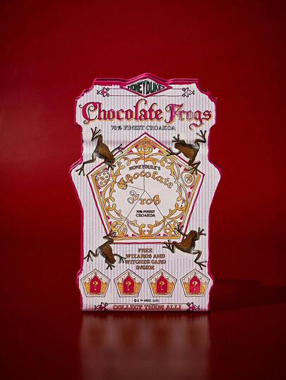 FanGlow HARRY POTTER X SHEIN 1 szt. Stojące lustro do makijażu ze stali nierdzewnej w stylu czekoladowej żaby Magiczne lusterko kosmetyczne w stylu vintage Lustro kieszonkowe do użytku na biurku Przenośne