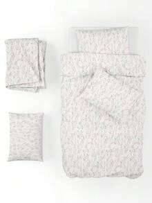 SHEIN 儿童柔软被套套装，图案可爱 - 最佳奢华2/3件套被罩婴儿床床上用品套装 - 包括1个被套和1/2个枕套 - 价格实惠，品质优良，适用于婴儿床、幼儿床、婴儿床、单人床、双人床、全尺寸床、大号床等各种尺寸的儿童床上用品套装，男女童标准尺寸。 - 米色 - 查看 5