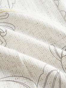 ZEYLAH 女士印花褶裥阔腿宽松西装裤 - 杏色 - 查看 5