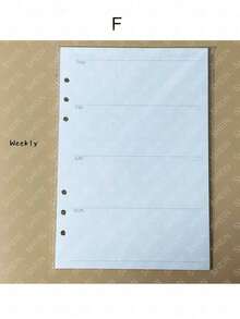 A5 45 Sheets Refill Papers,6 Holes Binder Notebook Inner Paper,Weekly/Monthly/Blank Planner Journal Notebook Parts - White - View 10