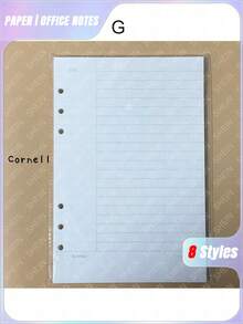 A5 45 Sheets Refill Papers,6 Holes Binder Notebook Inner Paper,Weekly/Monthly/Blank Planner Journal Notebook Parts - White - View 8