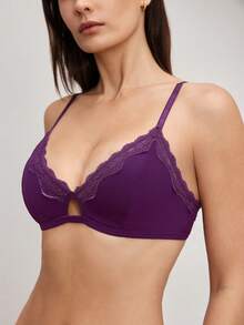 Ocili Áo ngực bơi thoải mái, đơn giản, mềm mại với hai lớp và không gọng, phù hợp cho phụ nữ. - Màu tím - Xem 6