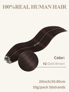 微环接发，100%真人发，颜色可选1#、NC#、1B#、2#、4#、6#、99J#、33#，长度14-22英寸，直发，50束/包，隐形珠加厚微环接发，带鱼线，无需胶水，易于造型，适合细软发质，沙龙级效果，所有女性适用。 - 彩色 - 查看 47