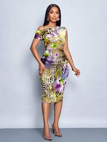 Women Midi Dresses - Multicolor 10 - View 2
