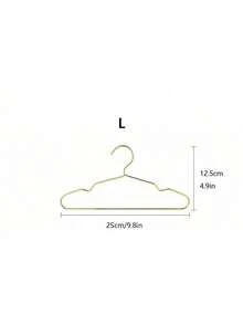 A Set Of Ten Pet Cat And Dog Hangers Pet-Specific Plated Metal Hangers Gold, Medium And Small Optional. - Gold - View 10