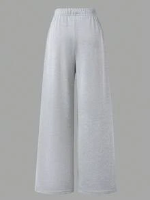 Sparklyn 2 件套女孩休闲时尚街头风格数字和英文字母星星图案 V 领宽松长袖上衣和阔腿运动裤运动套装，日常穿着 - 彩色 - 查看 6