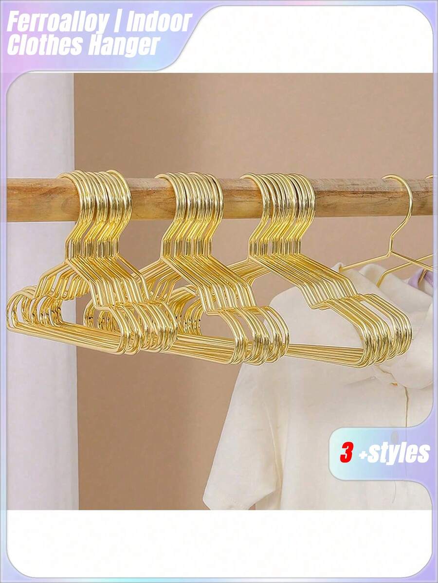 A Set Of Ten Pet Cat And Dog Hangers Pet-Specific Plated Metal Hangers Gold, Medium And Small Optional. - Gold - View 1