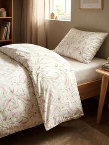 SHEIN 儿童柔软被套套装，图案可爱 - 最佳奢华2/3件套被罩婴儿床床上用品套装 - 包括1个被套和1/2个枕套 - 价格实惠，品质优良，适用于婴儿床、幼儿床、婴儿床、单人床、双人床、全尺寸床、大号床等各种尺寸的儿童床上用品套装，男女童标准尺寸。 - 米色 - 查看 7