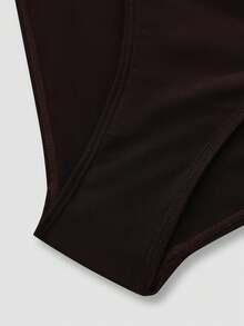 Swim Oasis 优雅加大码女士连体泳衣，沙滩度假女士优雅分体泳衣，串珠装饰可调节肩带修身连体泳衣+度假多功能开衩纱笼裙，棕色海星印花泳衣 - 棕色 - 查看 3