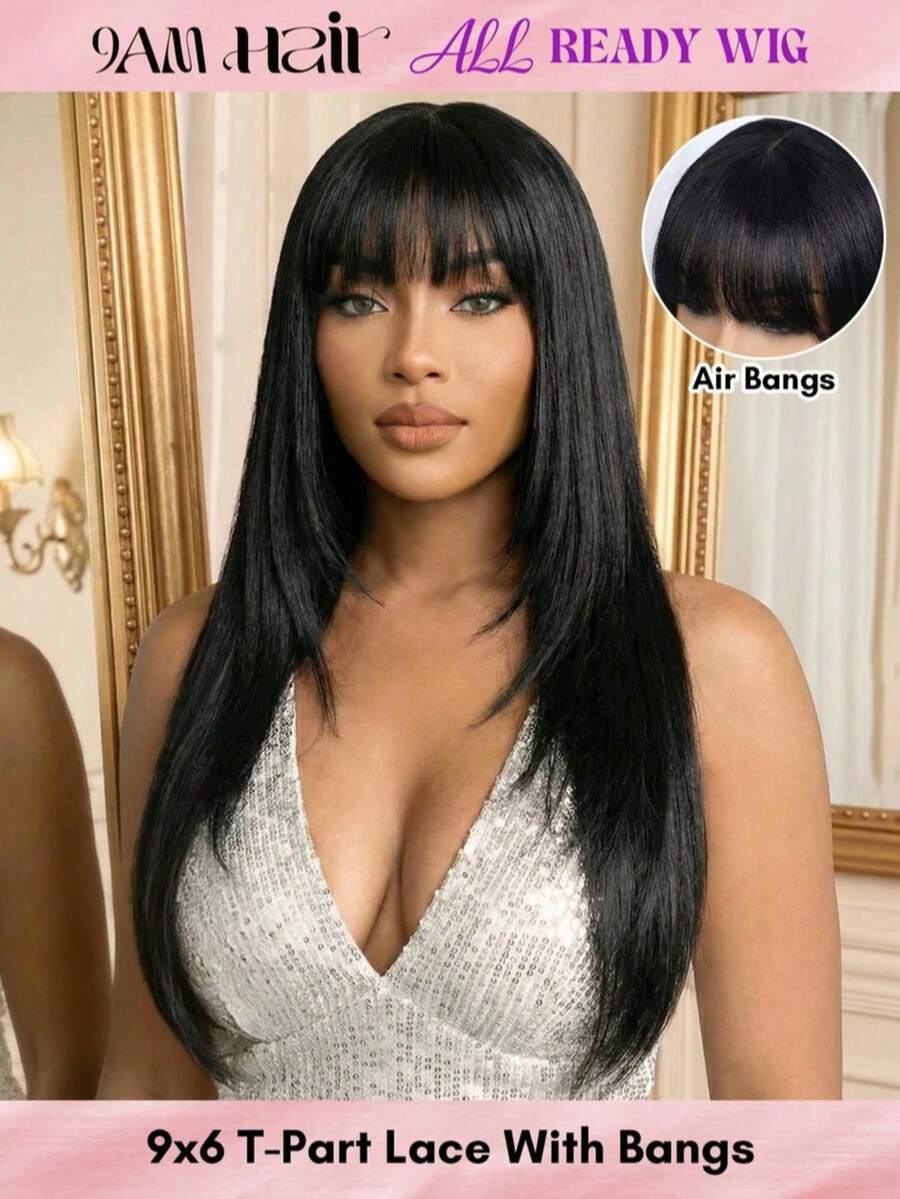 ALL READY WIG Tóc giả không keo Wear & Go cắt nhiều lớp thẳng mái 9x6 tóc giả ren phía trước trong suốt kiểu chữ T nhổ sẵn đường chân tóc tự nhiên các nút tẩy nhỏ mật độ 180% 16-24 inch sử dụng hàng ngày chất lượng cao không cần keo chịu nhiệt thân thiện với người mới bắt đầu trang phục đi nghỉ lễ hội du lịch vũ hội hóa trang ngoài trời trường học bãi biển trường học đám cưới cắm trại trang phục ngày lễ trang phục mùa hè rung cảm kỳ nghỉ quyến rũ thanh lịch giản dị phong cách thời trang Y2k Ss25 từ khóa - SNatural - Xem 1