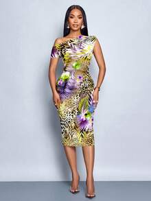 Women Midi Dresses - Multicolor 10 - View 4