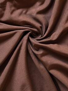 Sweetra 复古棕色蕾丝V领露背无袖上衣，饰有精致花卉滚边，收腰设计，时尚夏季度假风 - 棕色 - 查看 5