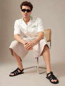 SHUZIA 男士高级油鞣人造革黑色后系带渔夫凉鞋 – 编织工艺，贴合稳固，日常穿着舒适 - 黑色 - 查看 2